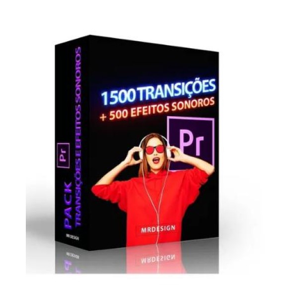 1500 Transições + 500 Efeitos Sonoros Para Premiere Adobe